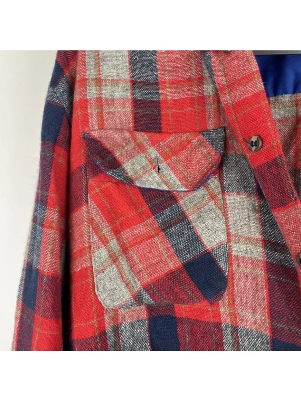 Vintage Polo Ralph Lauren Wool Flannel Shirt – Men’s XL Plaid Button-Down 90s - Picture 4 of 6